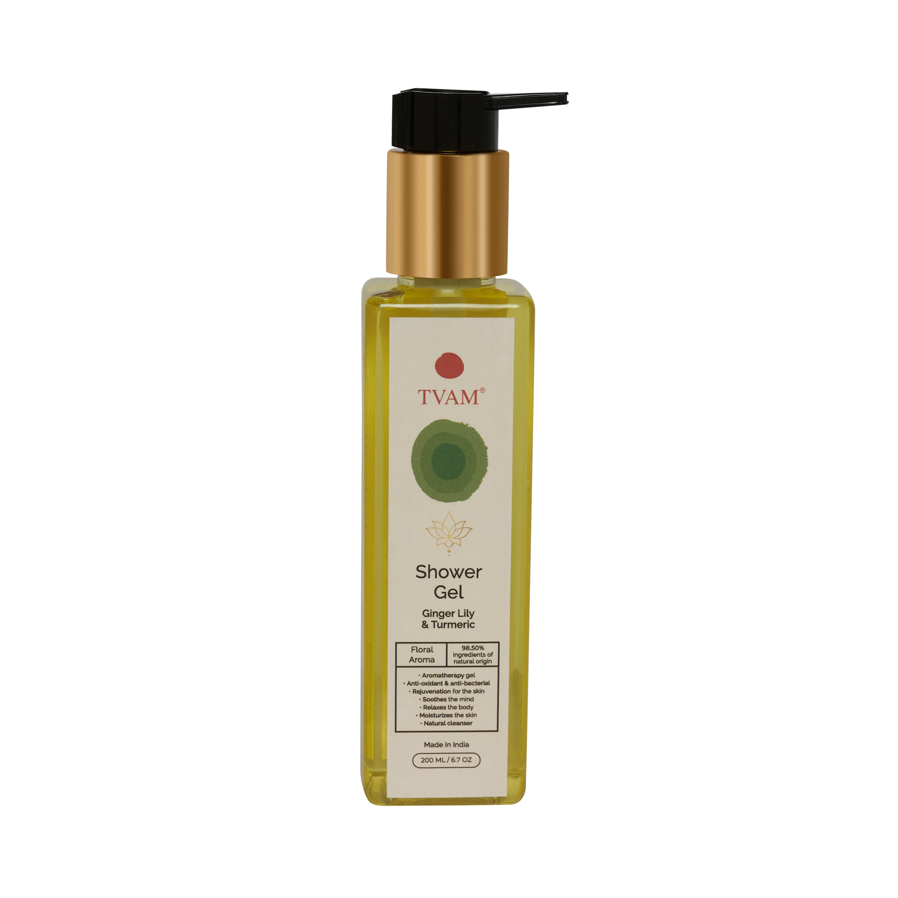Organic Aromatherapy Shower Gel - Ginger Lily & Turmeric