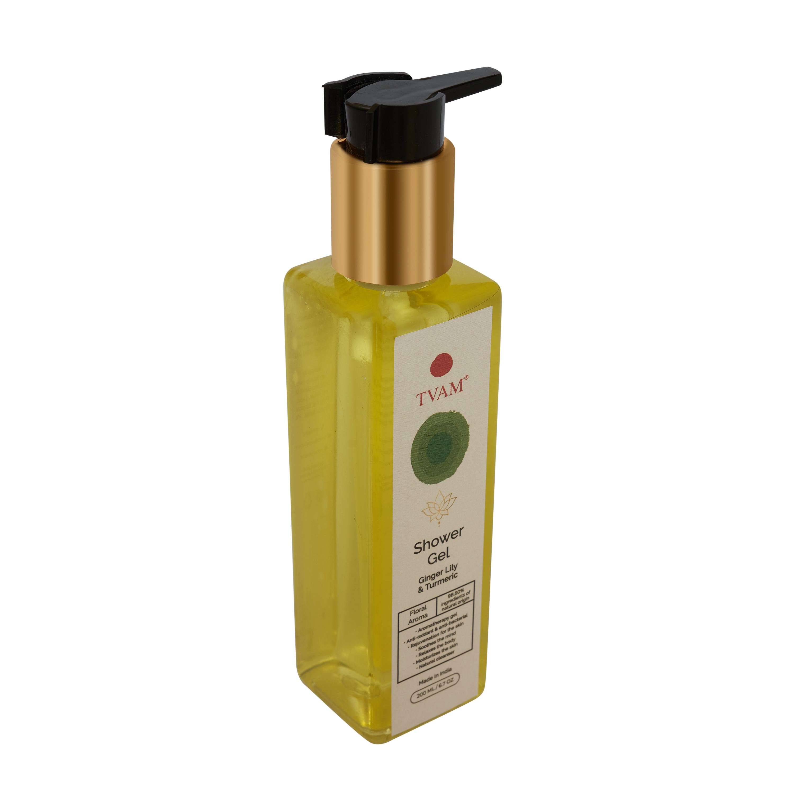 Organic Aromatherapy Shower Gel - Ginger Lily & Turmeric