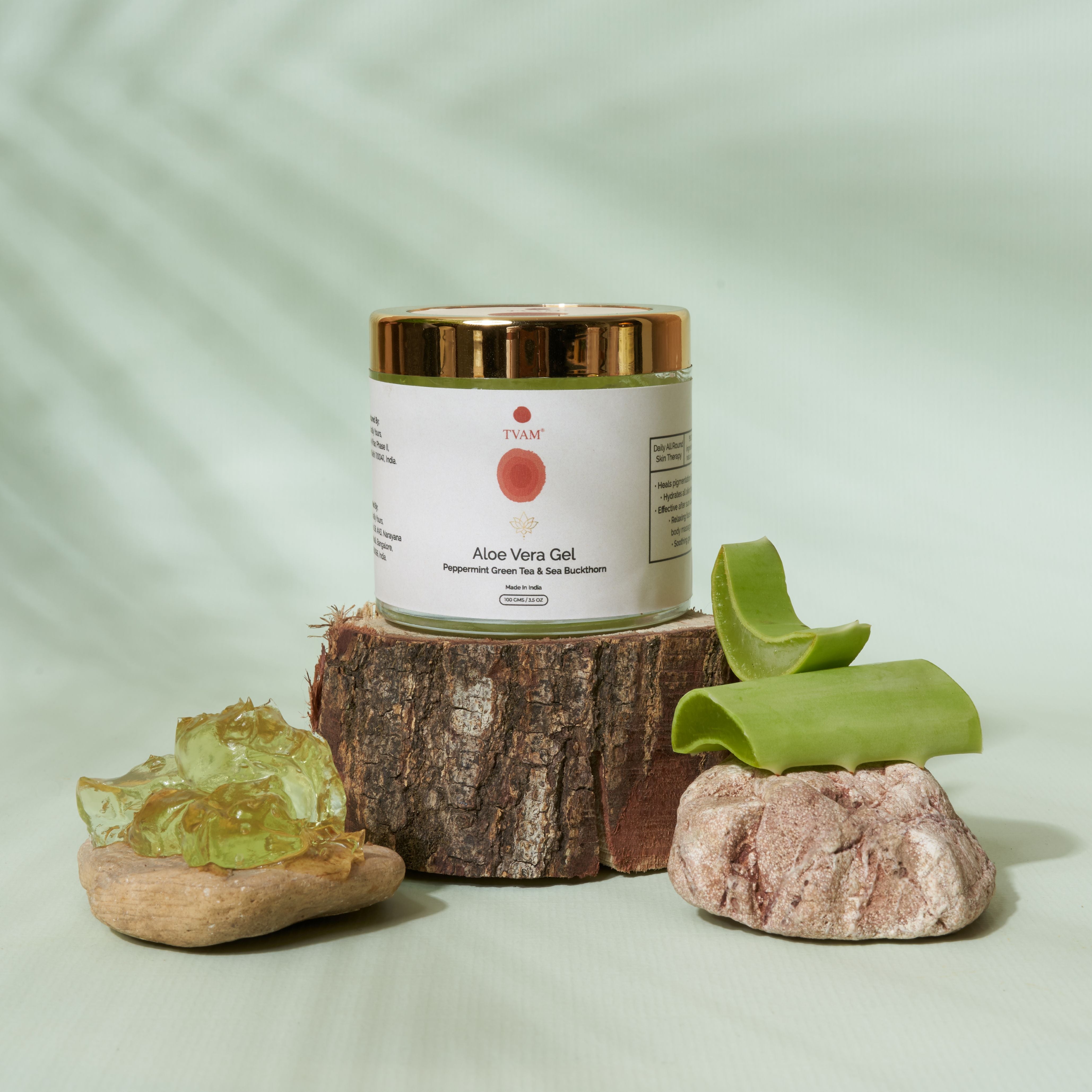 Natural Aloe Vera Gel - Peppermint, Green Tea & Sea Buckthorn