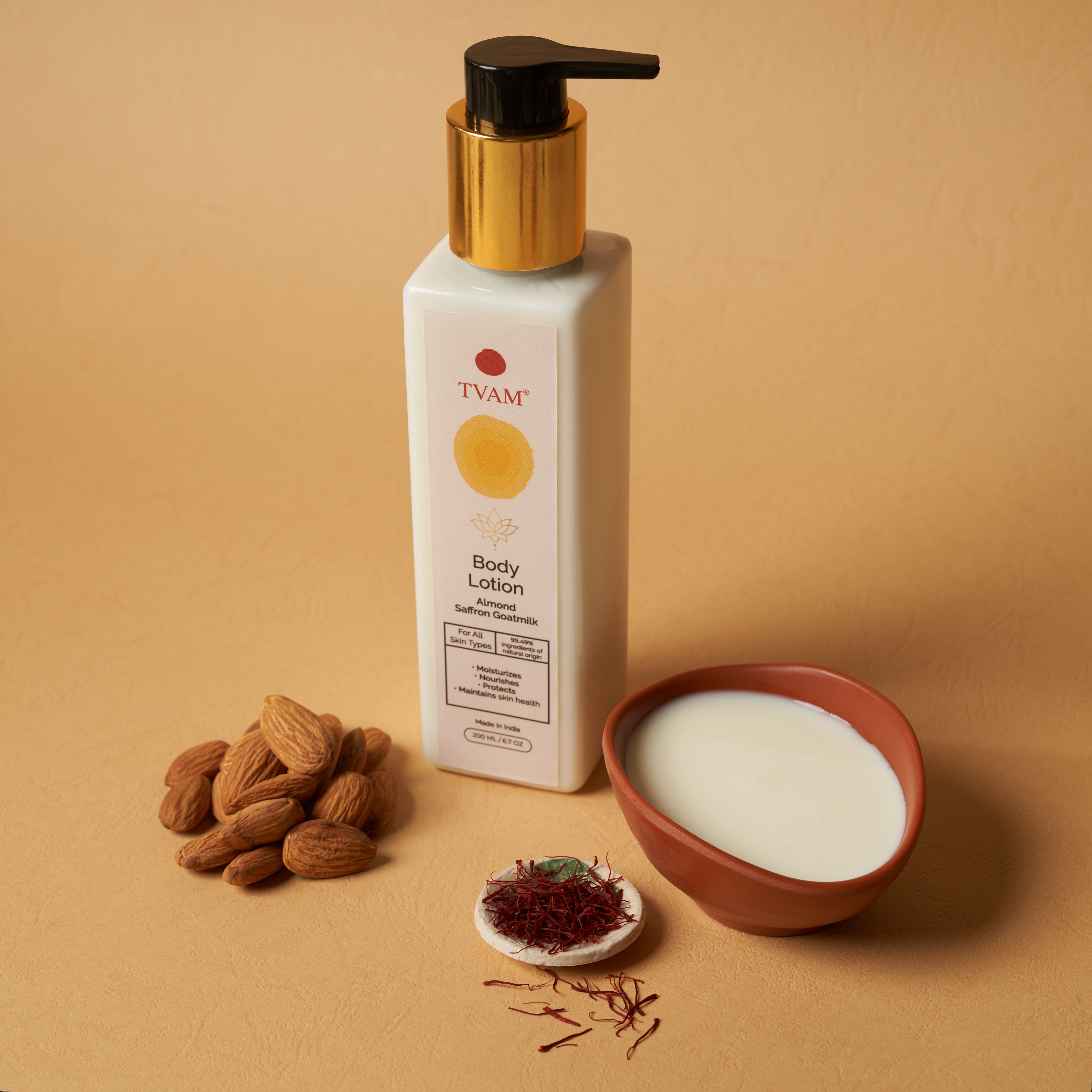 Almond Saffron Goats Milk - All Natural Body Lotion