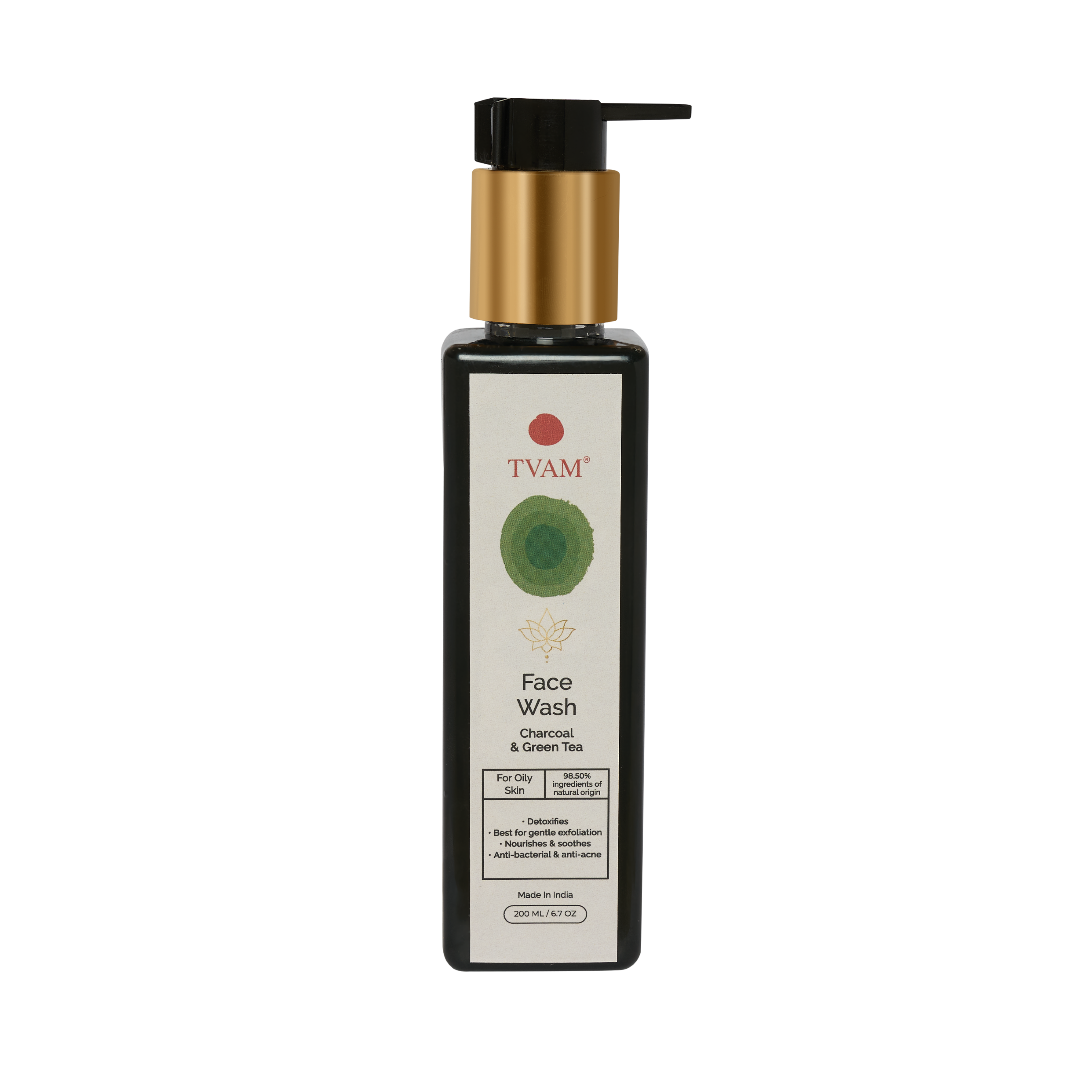 Charcoal Green Tea All Natural Face Wash