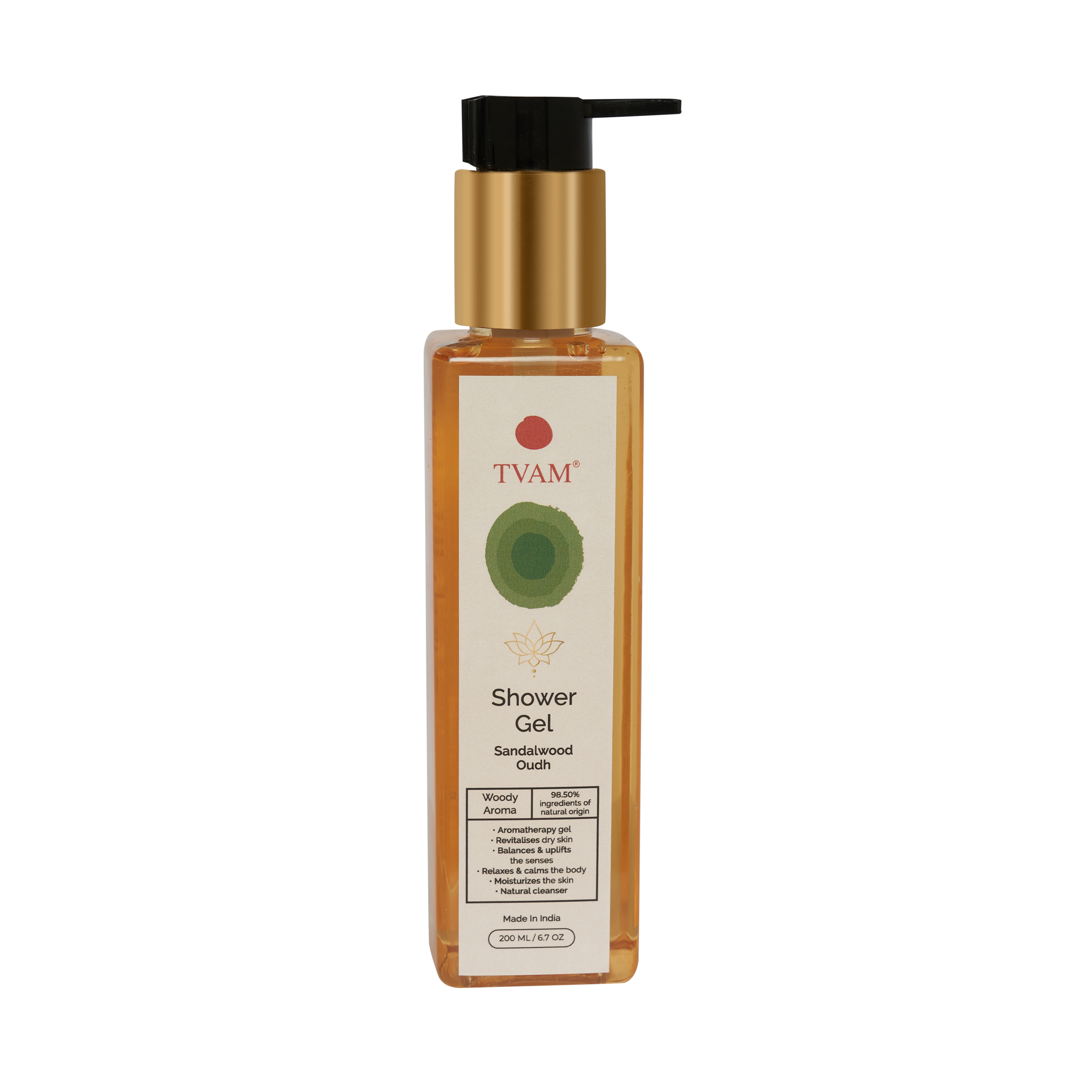 Organic Aromatherapy Shower Gel - Sandalwood Oudh