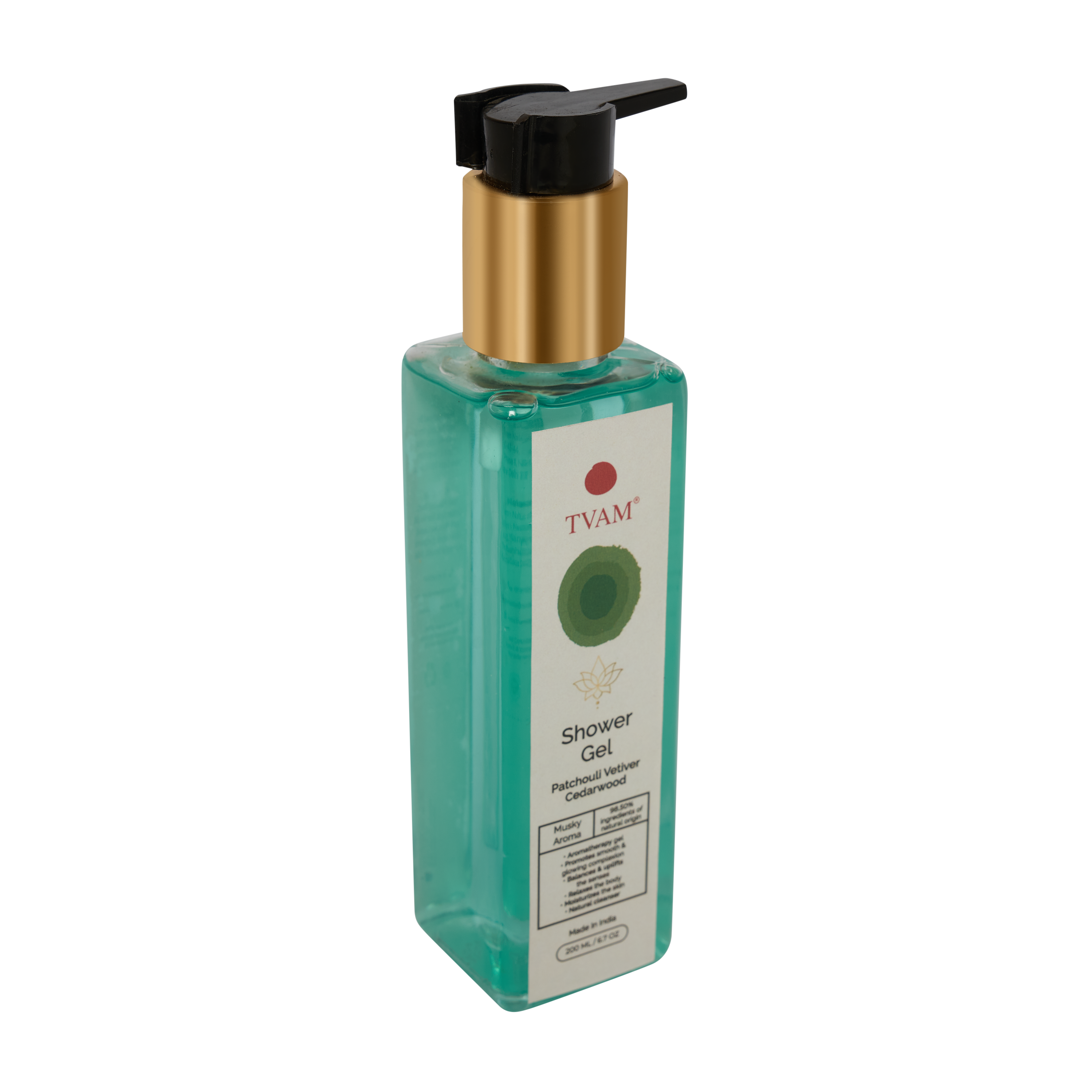 Organic Aromatherapy Shower Gel - Patchouli Vetiver Cedarwood