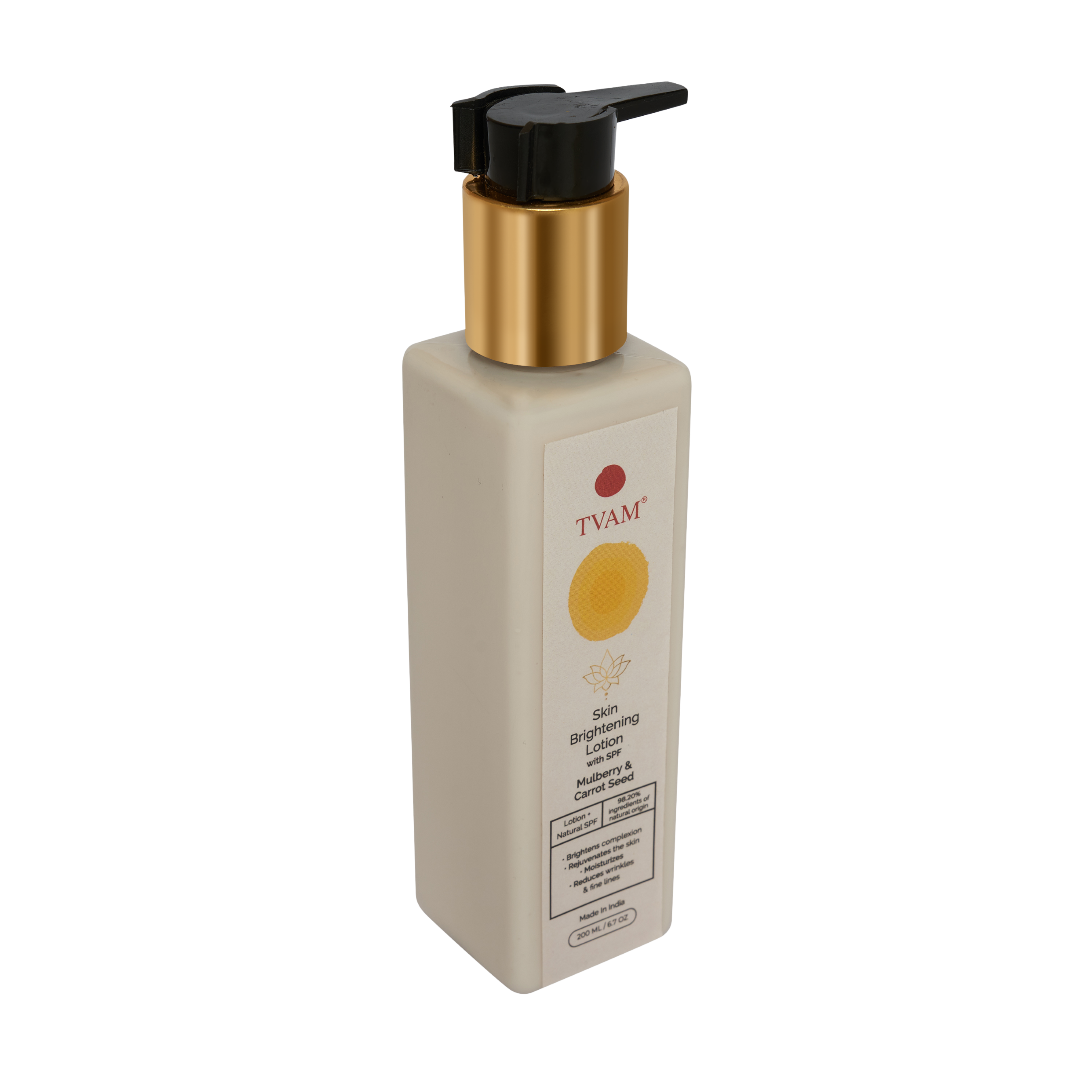 Skin Brightening Lotion with Natural SPF - Mulberry & Carrot Seed