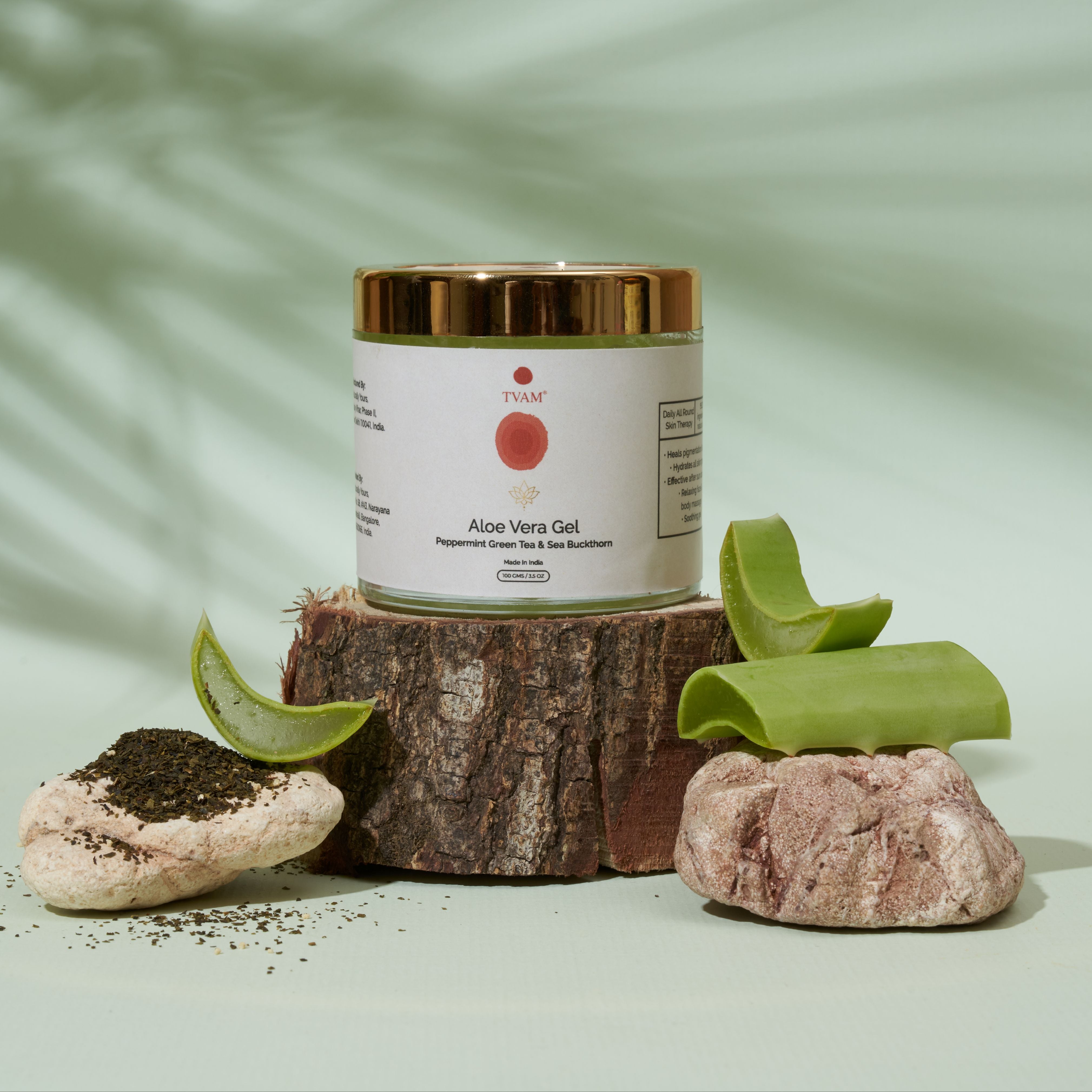 Natural Aloe Vera Gel - Peppermint, Green Tea & Sea Buckthorn