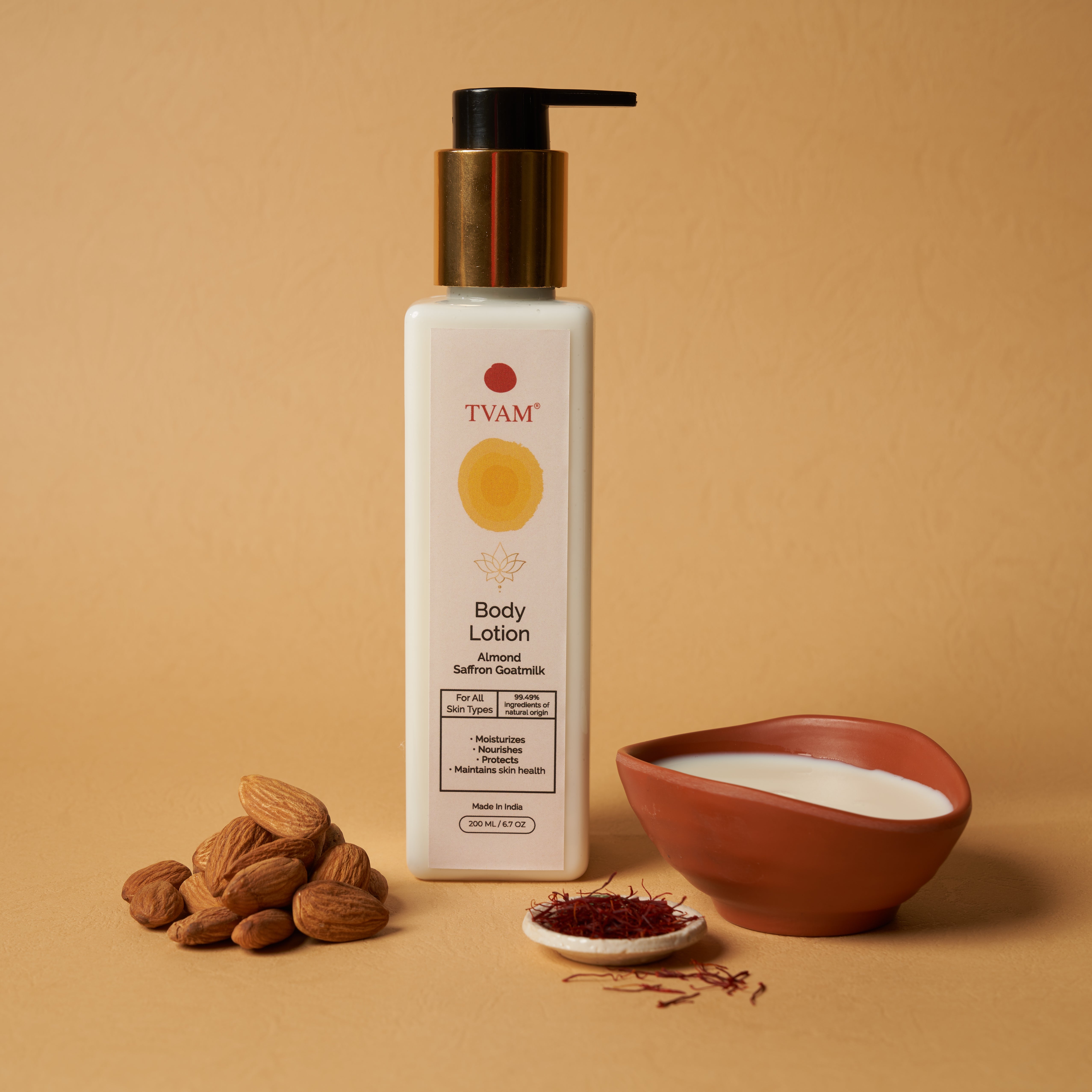 Almond Saffron Goats Milk - All Natural Body Lotion
