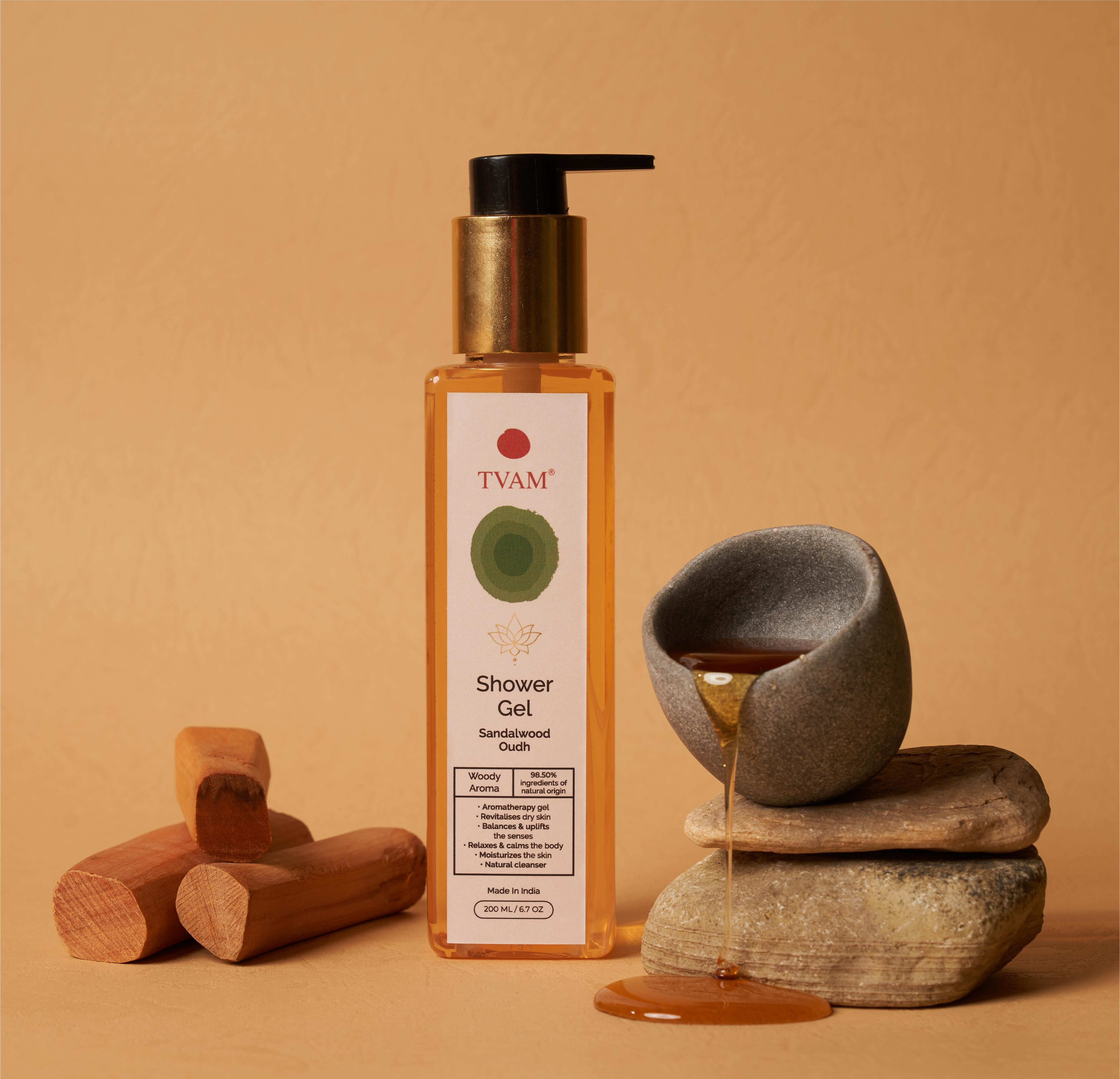 Organic Aromatherapy Shower Gel - Sandalwood Oudh