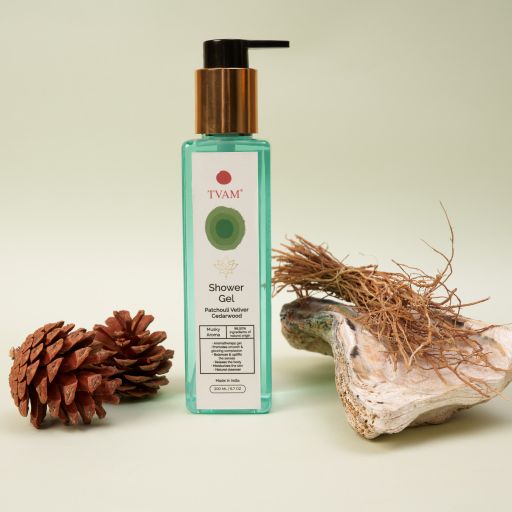 Organic Aromatherapy Shower Gel - Patchouli Vetiver Cedarwood