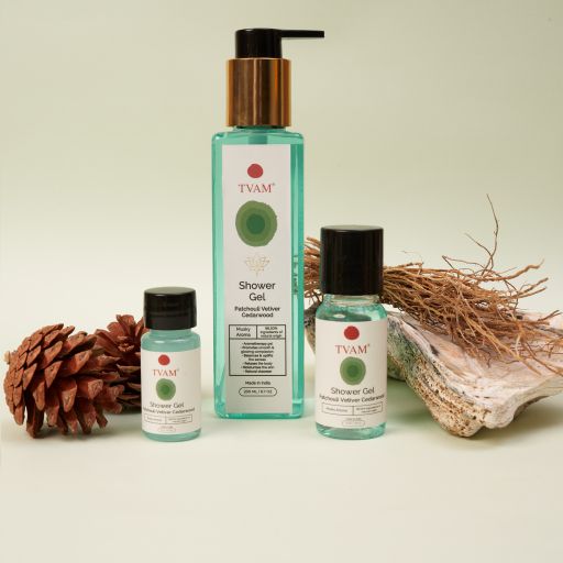 Organic Aromatherapy Shower Gel - Patchouli Vetiver Cedarwood