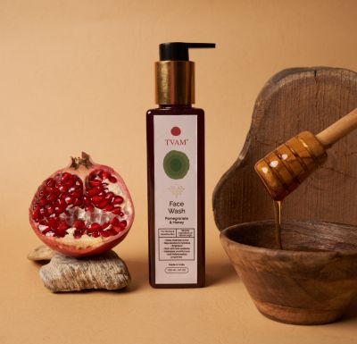 All Natural Face Wash - Pomegranate & Honey for Normal & Sensitive Skin